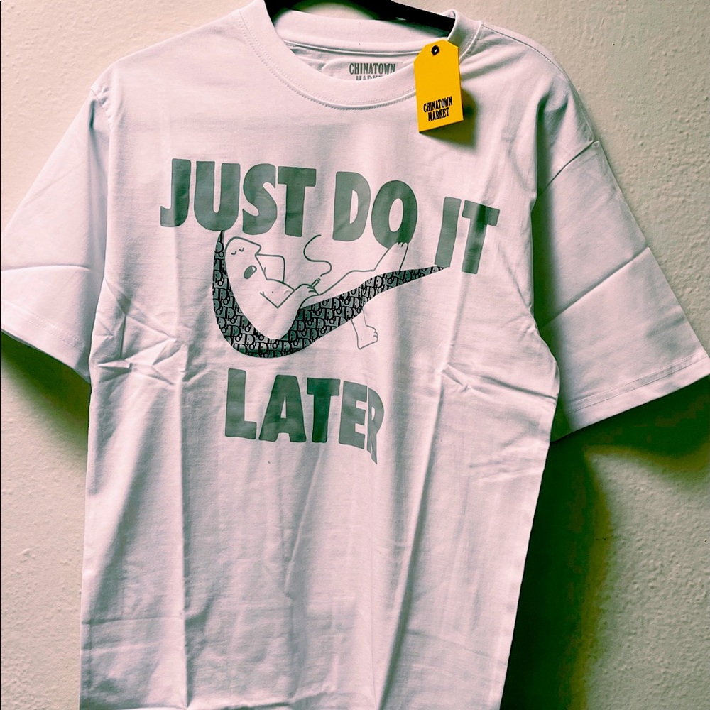 Just Do it Later Designer Tee (White)